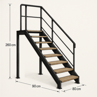 Escadas com design industrial